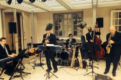 With Third Coast Jazz at a wedding reception in Fairbanks Ranch